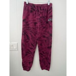 abercrombie kids Tie-Dye Joggers - Burgundy/Black - Size 15/16 Moose Logo
